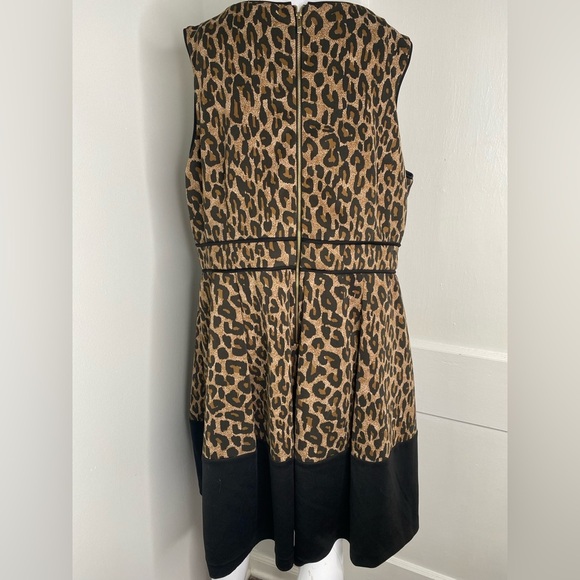 NM NEIMAN MARCUS A-line Leopard Print Sleeveless Dress - Picture 8 of 8